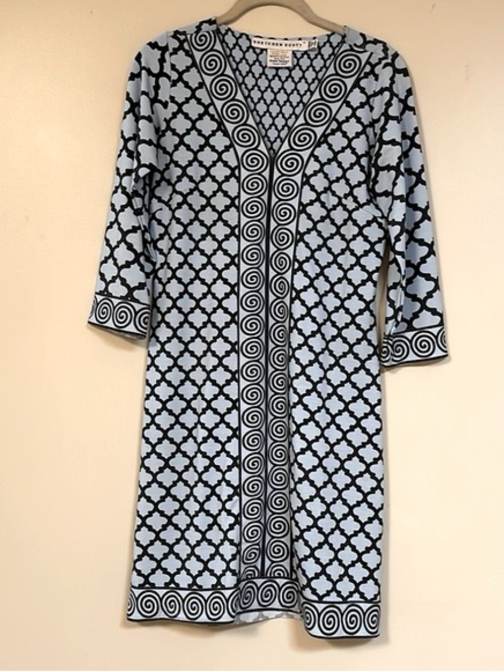 Gretchen Scott Blue & Black Patterned Tunic Dress